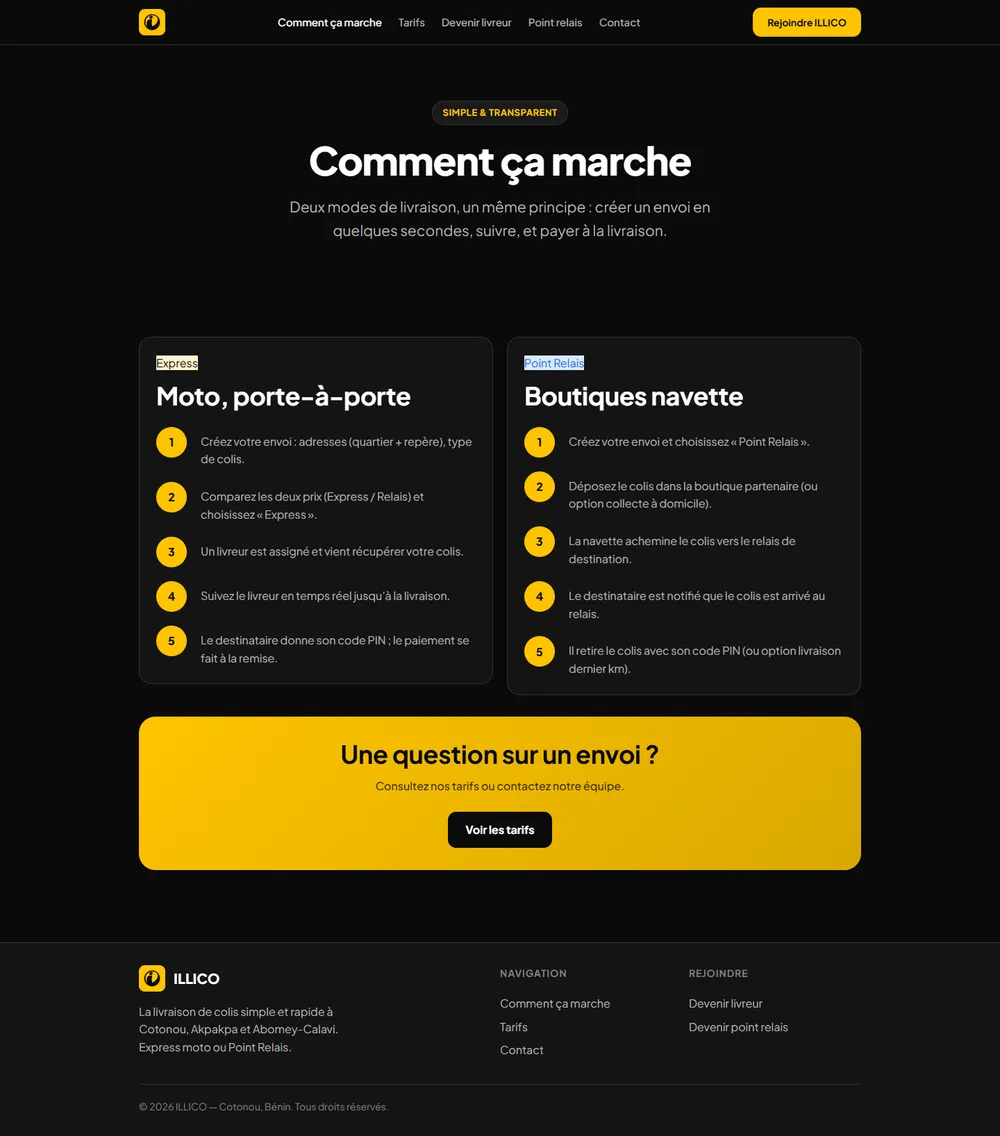 Page « Comment ça marche » du site d'ILLICO
